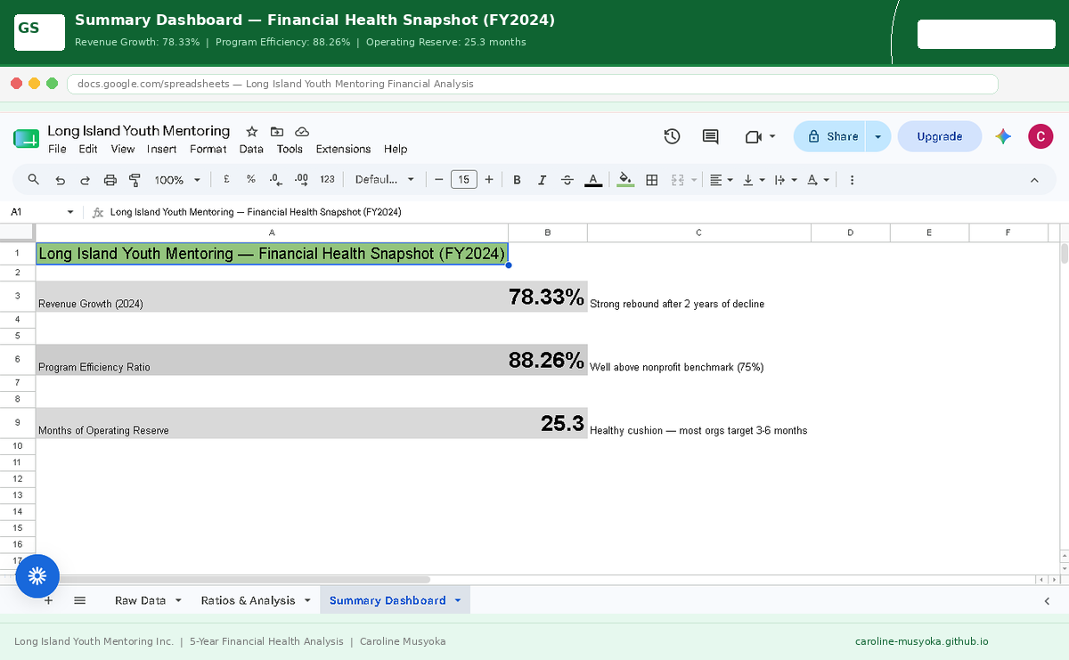 Financial Health Snapshot Dashboard